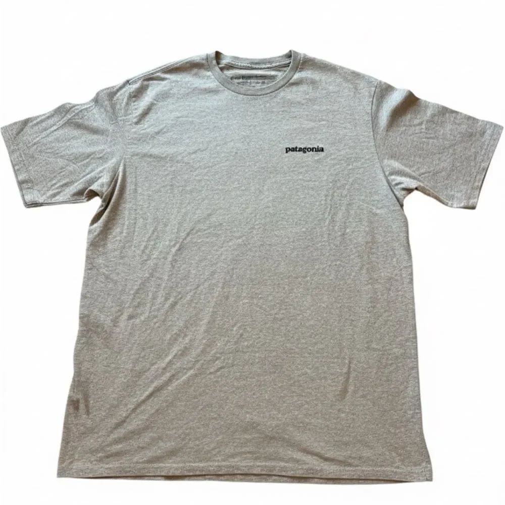 Patagonia Men’s Regular Fit Light Gray Responsibili Short Sleeve Tee Size Medium